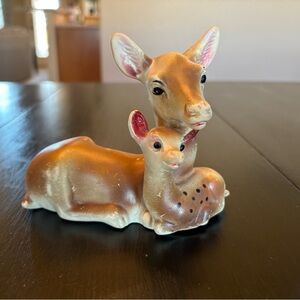 Vintage Rubber Squeak Toy Deer and Fawn
